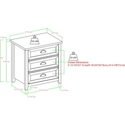 Kirkland's Home Dressers & Chests-Oak Bronze Cupped Handle Nightstand