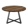 Kirkland's Home Coffee Tables-Oak Urban Rustic Round Coffee Table