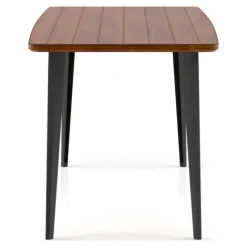 Kirkland's Home Dining Tables-Oak Wood And Metal Dining Table