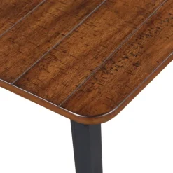 Kirkland's Home Dining Tables-Oak Wood And Metal Dining Table