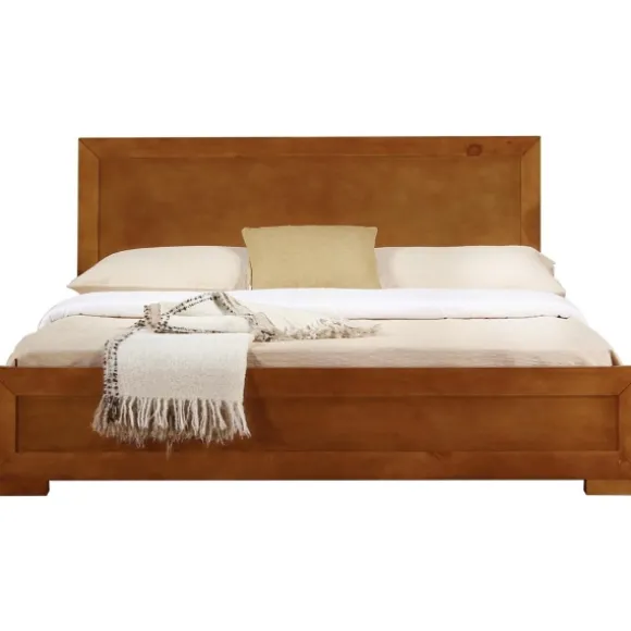 Kirkland's Home Beds & Headboards-Oak Wood King Platform Bed And 2-Nightstand Set