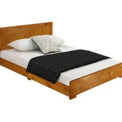 Kirkland's Home Beds & Headboards-Oak Wood King Platform Bed And 2-Nightstand Set