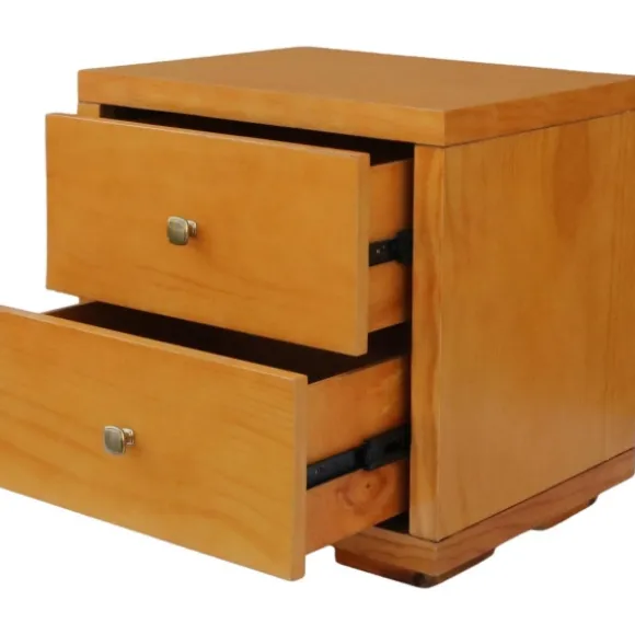 Kirkland's Home Beds & Headboards-Oak Wood King Platform Bed And 2-Nightstand Set