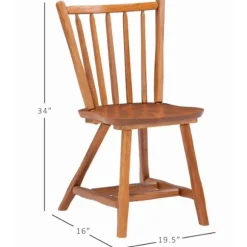 Kirkland's Home Dining Chairs-Oak Wood Spindle Back Dining Chairs, Set Of 2