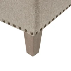 Kirkland's Home Benches & Ottomans-Oatmeal Tufted Square Ottoman