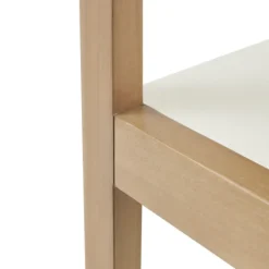 Kirkland's Home Bookshelves-Off White Wood Shelves With Natural Frame Bookcase