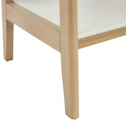 Kirkland's Home Bookshelves-Off White Wood Shelves With Natural Frame Bookcase