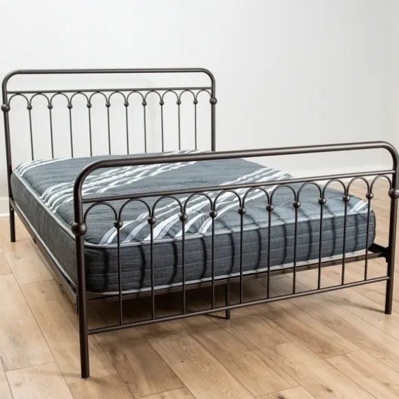 Kirkland's Home Beds & Headboards-Oil Rubbed Bronze Metal Platform Queen Bed