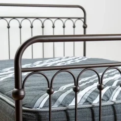 Kirkland's Home Beds & Headboards-Oil Rubbed Bronze Metal Platform Queen Bed