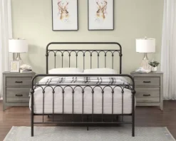 Kirkland's Home Beds & Headboards-Oil Rubbed Bronze Metal Platform Full Bed