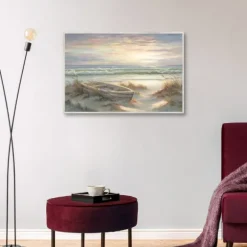 Kirkland's Home Framed Art-Old Rowboat On The Shore Framed Canvas Art Print