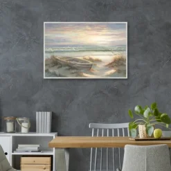 Kirkland's Home Framed Art-Old Rowboat On The Shore Framed Canvas Art Print