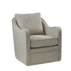 Kirkland's Home Accent Chairs-Olivia Oatmeal Swivel Accent Chair