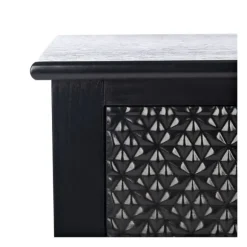 Kirkland's Home Console Tables-Onyx Raised Texture Diamond Console Table