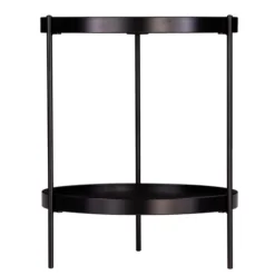 Kirkland's Home Accent & End Tables-Onyx Rounded Modern Farmhouse Side Table