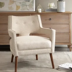 Kirkland's Home Accent Chairs-Open Back Mid-Century Modern Nicoli Armchair