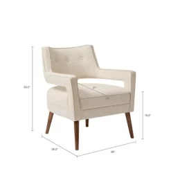 Kirkland's Home Accent Chairs-Open Back Mid-Century Modern Nicoli Armchair