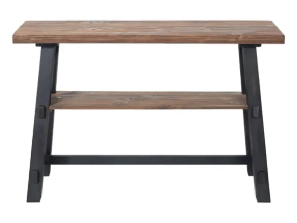Kirkland's Home Console Tables-Open Pine Wood Sawhorse Console Table