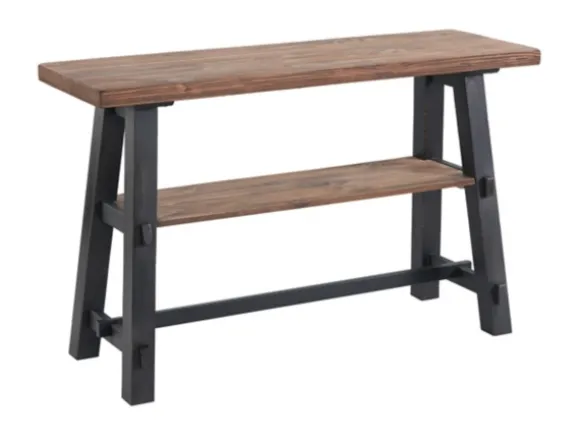 Kirkland's Home Console Tables-Open Pine Wood Sawhorse Console Table