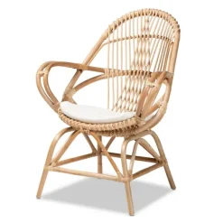 Kirkland's Home Accent Chairs-Open Woven Rattan Accent Chair