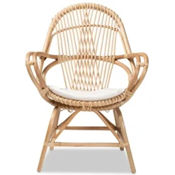 Kirkland's Home Accent Chairs-Open Woven Rattan Accent Chair