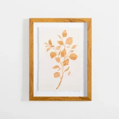 Kirkland's Home Framed Art-Orange Leaves Ii Deckled Framed Art Print