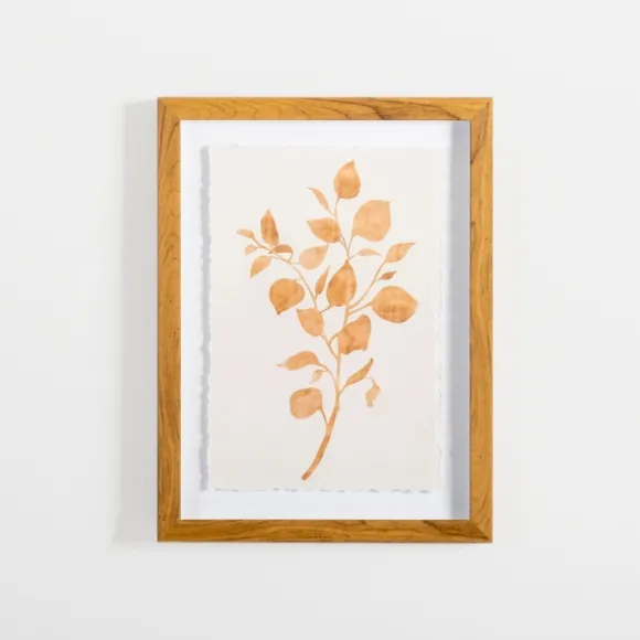 Kirkland's Home Framed Art-Orange Leaves Ii Deckled Framed Art Print