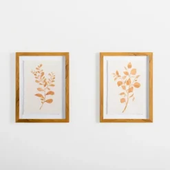 Kirkland's Home Framed Art-Orange Leaves Ii Deckled Framed Art Print