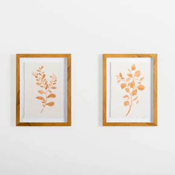 Kirkland's Home Framed Art-Orange Leaves Ii Deckled Framed Art Print