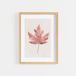 Kirkland's Home Framed Art-Orange Maple Leaf Framed Art Print