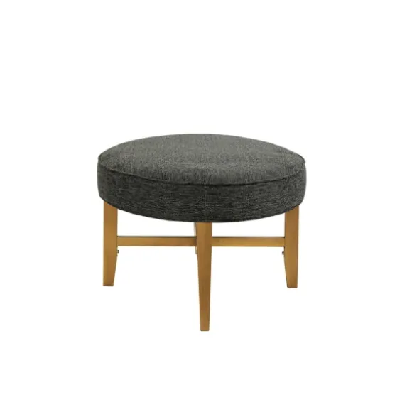 Kirkland's Home Benches & Ottomans-Oval Upholstered Welt Edge Ottoman