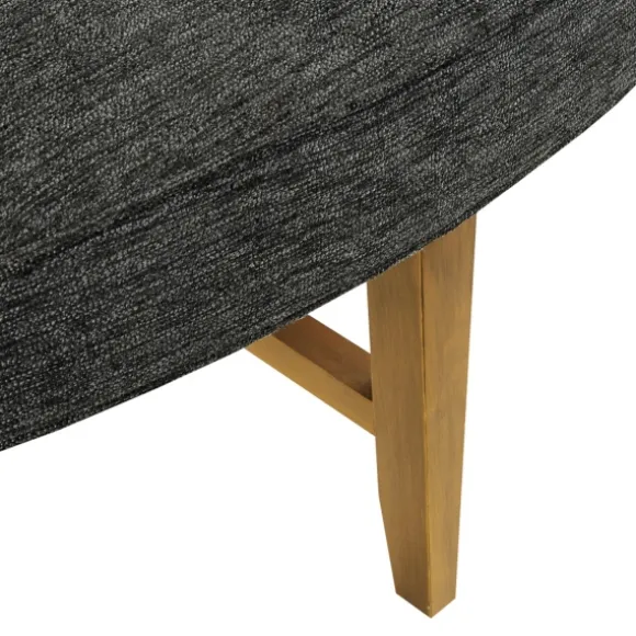 Kirkland's Home Benches & Ottomans-Oval Upholstered Welt Edge Ottoman