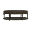 Kirkland's Home Coffee Tables-Oval Wood 2-Tier Coffee Table