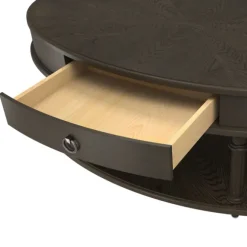 Kirkland's Home Coffee Tables-Oval Wood 2-Tier Coffee Table