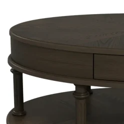 Kirkland's Home Coffee Tables-Oval Wood 2-Tier Coffee Table