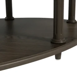Kirkland's Home Coffee Tables-Oval Wood 2-Tier Coffee Table