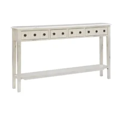 Kirkland's Home Console Tables-Paloma Cream 4-Drawer Console Table