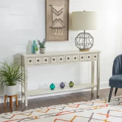 Kirkland's Home Console Tables-Paloma Cream 4-Drawer Console Table