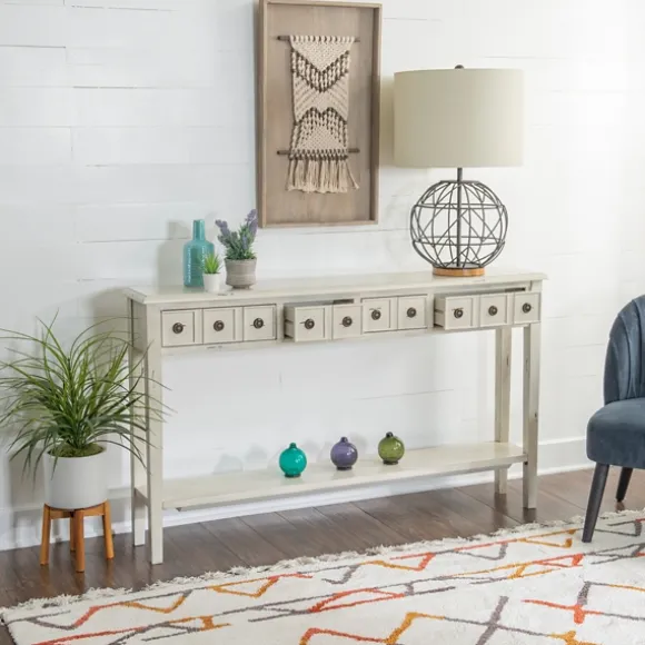 Kirkland's Home Console Tables-Paloma Cream 4-Drawer Console Table