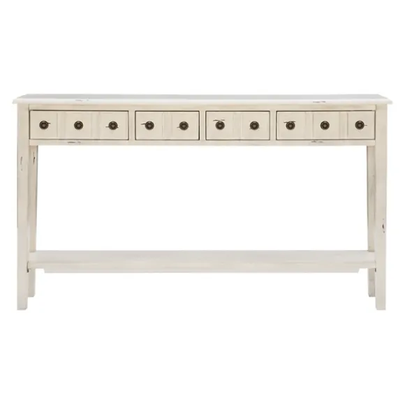 Kirkland's Home Console Tables-Paloma Cream 4-Drawer Console Table