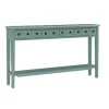 Kirkland's Home Console Tables-Paloma Teal 4-Drawer Console Table