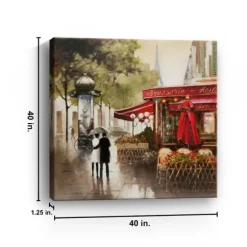 Kirkland's Home Canvas Art-Paris In The Rain Giclee Canvas Art Print