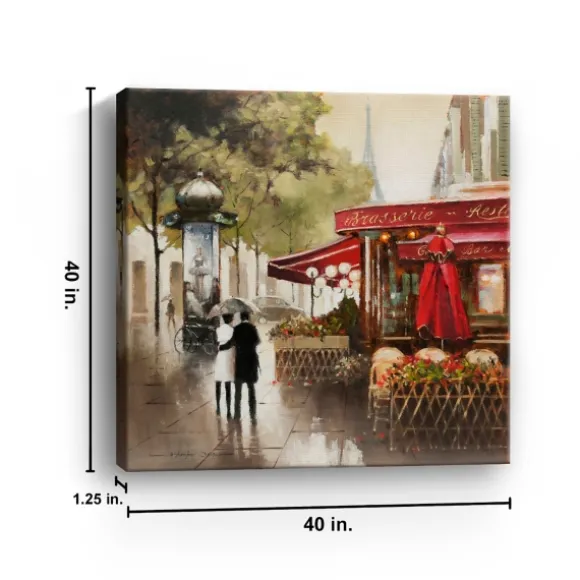 Kirkland's Home Canvas Art-Paris In The Rain Giclee Canvas Art Print