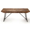 Kirkland's Home Coffee Tables-Parquet Willa Metal Base Coffee Table