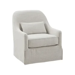 Kirkland's Home Accent Chairs-Patterned Upholstered Swivel Glider Chair