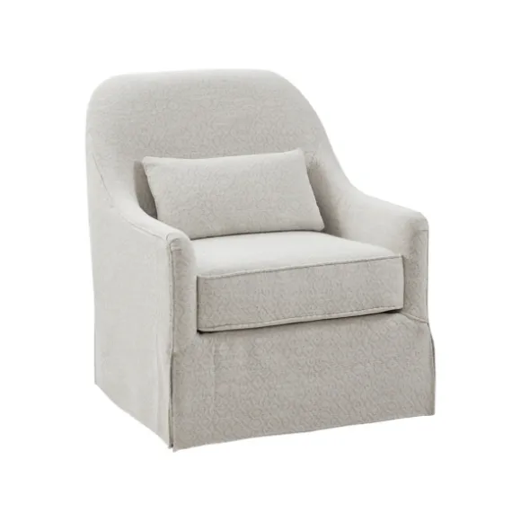 Kirkland's Home Accent Chairs-Patterned Upholstered Swivel Glider Chair