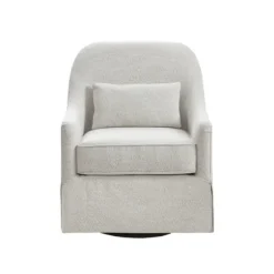Kirkland's Home Accent Chairs-Patterned Upholstered Swivel Glider Chair