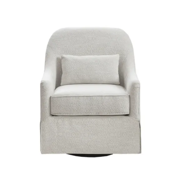 Kirkland's Home Accent Chairs-Patterned Upholstered Swivel Glider Chair