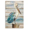 Kirkland's Home Canvas Art-Pelican On Shiplap Canvas Art Print