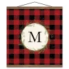 Kirkland's Home Monogram Wall Decor-Personalized Buffalo Check Monogram Wall Hanging